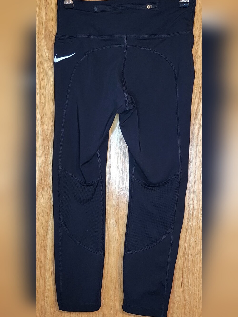 Nike DRI- FIT Women's Black  Athletic Leggings with White Swoosh Small